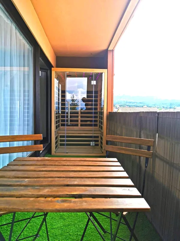 balcon vue sauna