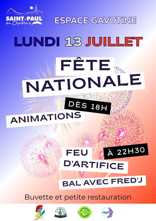 Fête nationale et feu d'artifice