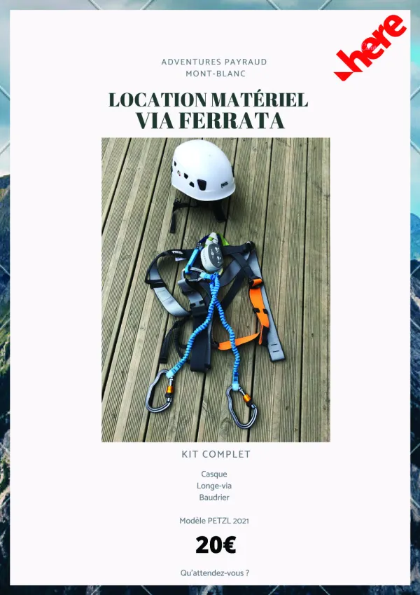 Location baudriers Via Ferrata