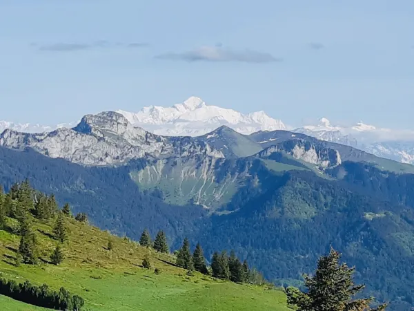 Vue sur le Mont blanc epuis le Replan