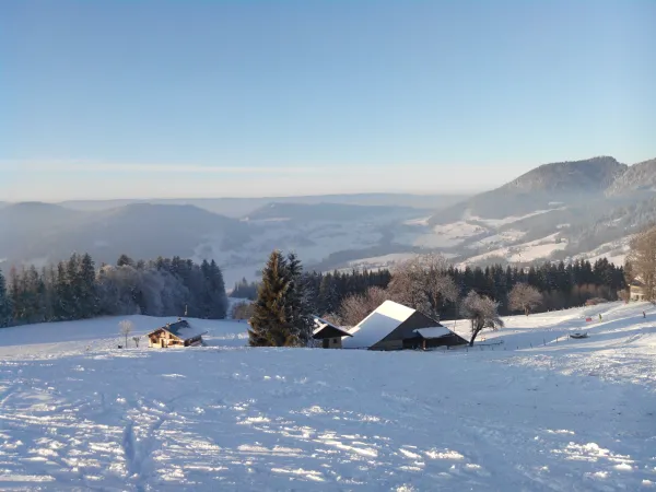Chalets d'alpage sur piste bleue La Grolle - les Habères
