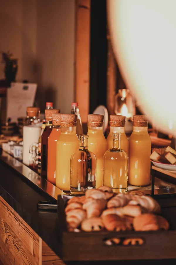 Croissants et boissons
