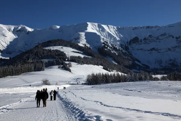 Itinéraire rando hiver Du hameau du Maz à Cote 2000