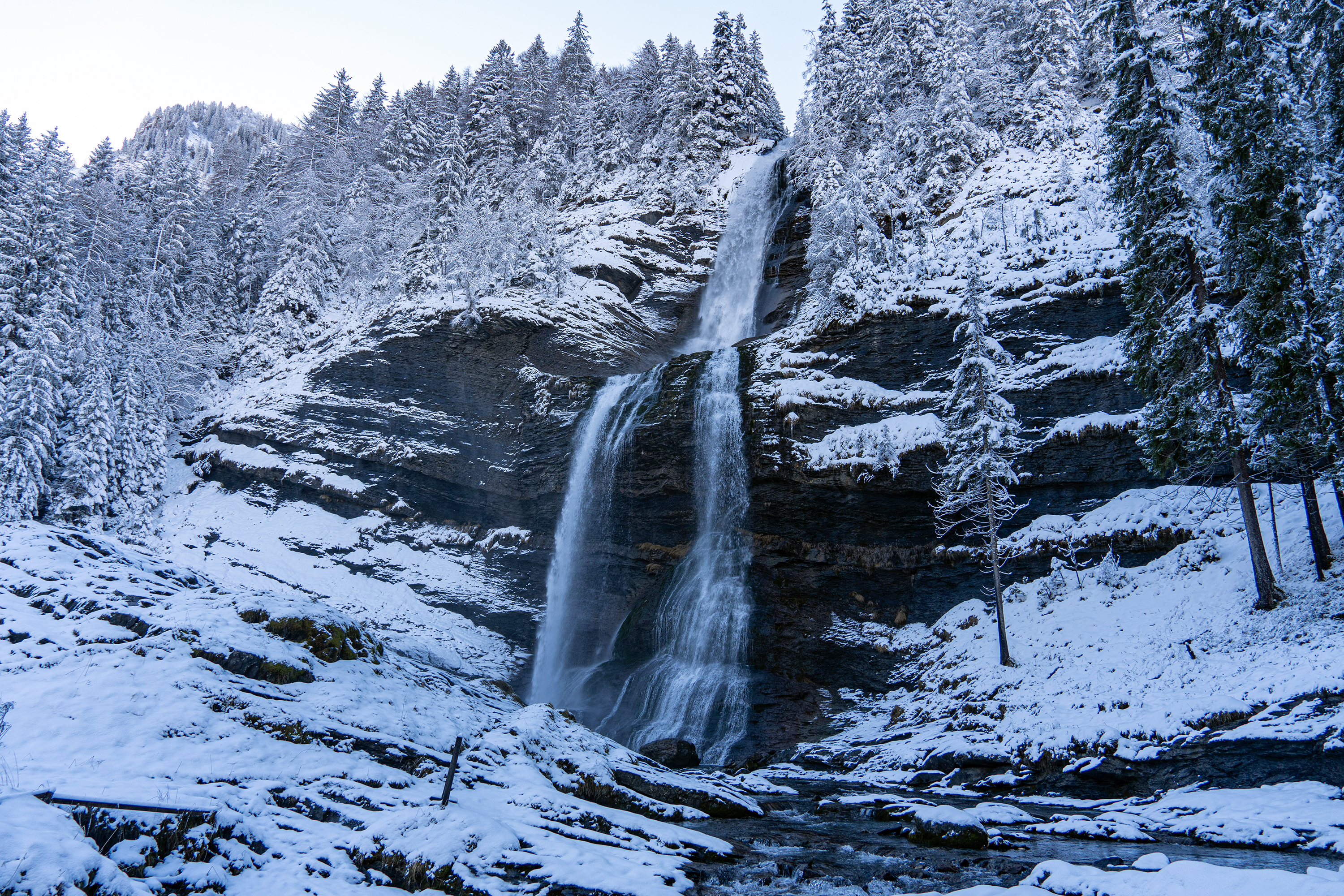 La cascade du Rouget en hiver