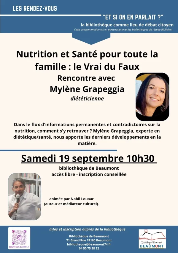 Nutrition et Santé pour toute la famille: le Vrai du Faux?