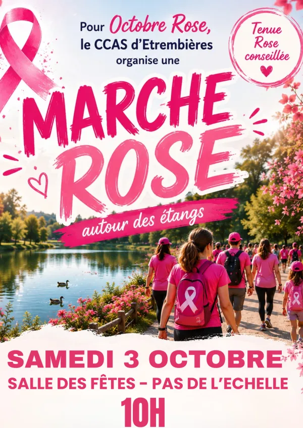 Octobre rose : Marche Rose autours des étangs