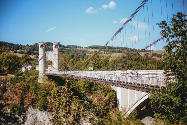 Panorama des Cortys - Pont de la Caille et Mont-Blanc